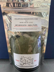 ABF 2oz MEDICATED FISH FLAKE FOOD -WITH GARLIC, FISH FOOD, OSCAR,DISCUS,ABF308